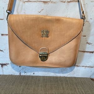 Pratesi Firenze Envelope Leather Messenger Bag